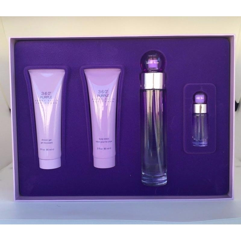 GIFT/SET 360 PURPLE BY PERRY ELLIS 4PCS.  3.4 FL By PERRY ELLIS For WOMEN Image 1