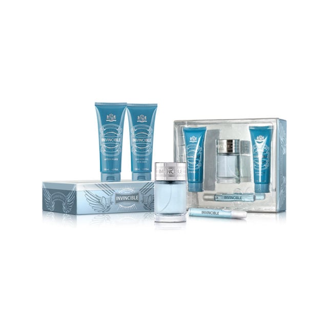 SET INVINCIBLE 4 PC: 100 ML EDT and 20 ML EDT and 130 ML AFTER SHAVE and 130ML SHOWER GEL FOR MEN. DESIGNER: By  For Image 1