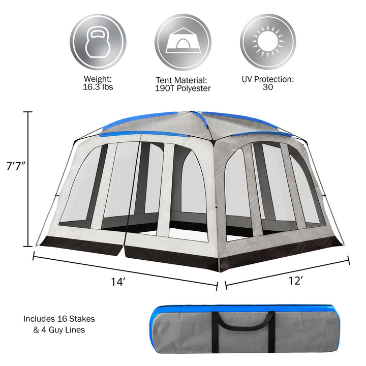 X Large Canopy Tent Outdoor Bug Screen Party Enclosure 12 x 14 Feet 7.7 Feet High Image 2