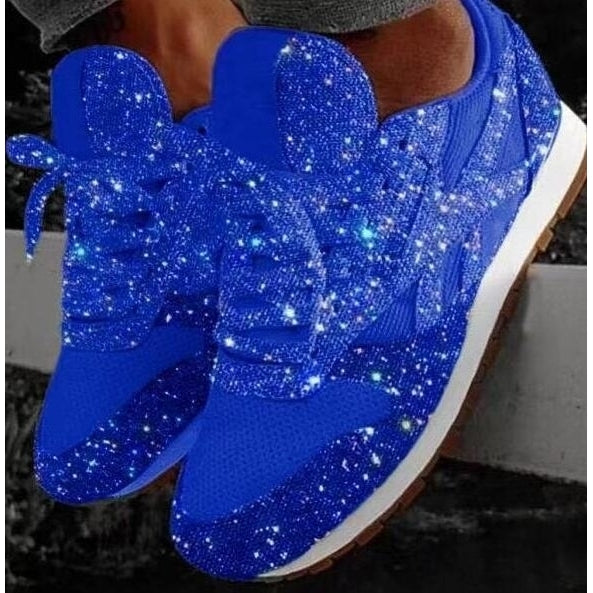 Sparkly Crystal Platform Sneakers Image 6