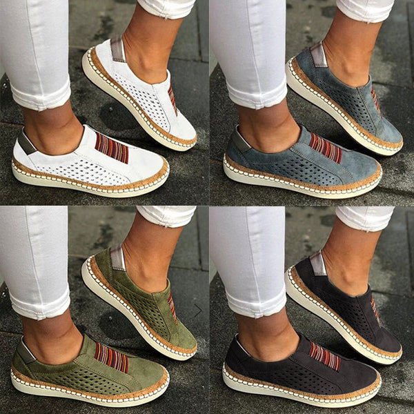 Perforated Slip-On Casual Sneakers in 5 Colors Image 1