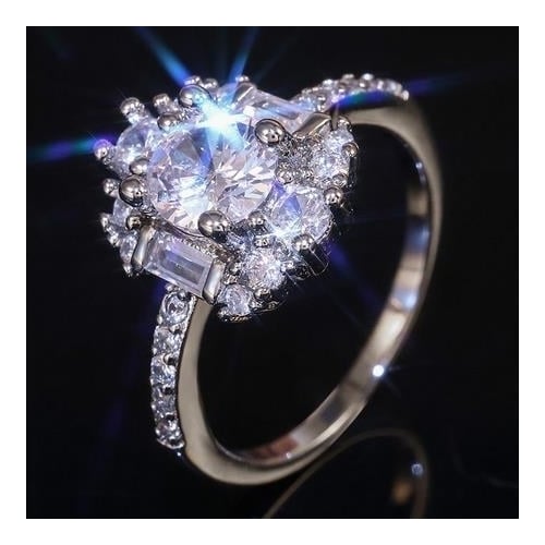 Elegant ladys ring with Artificial zircon Image 2