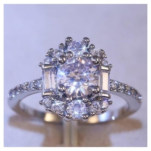 Elegant ladys ring with Artificial zircon Image 4