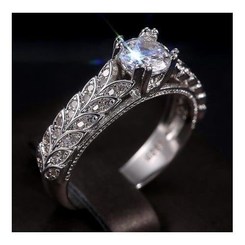 Creative trend double row Artificial zircon ring Image 1