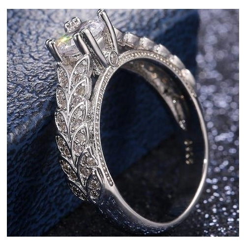 Creative trend double row Artificial zircon ring Image 2