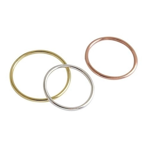 1.2-line ring S  pure Fashion style fine ring smooth line ring I Image 1