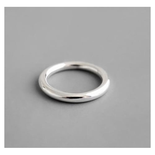 Round line smooth face female ring ring ring Image 1