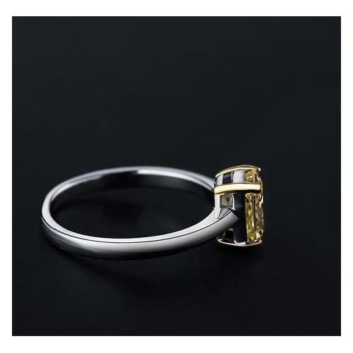 Sterling Fashion style Ring Popular style yellow womens ring simple Image 3