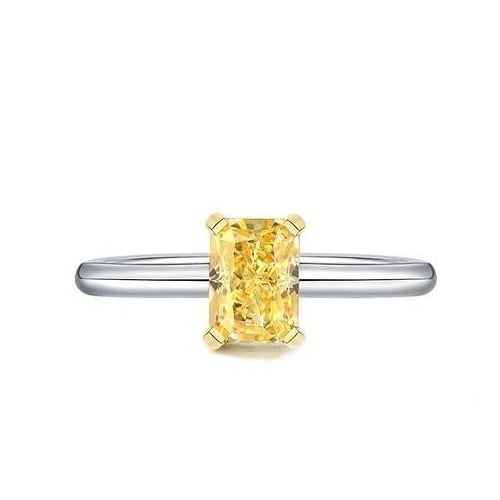 Sterling Fashion style Ring Popular style yellow womens ring simple Image 4