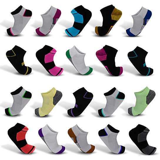 10-Pair Mystery Deal: Mens Moisture Wicking Low-Cut Socks Set of 10 Assorted Image 3