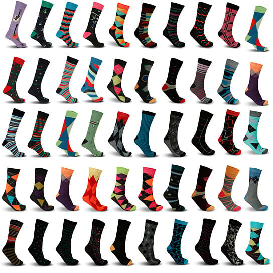 30-Pair Mystery Deal: John Weitz Men s Patterned Dress Sock Image 1