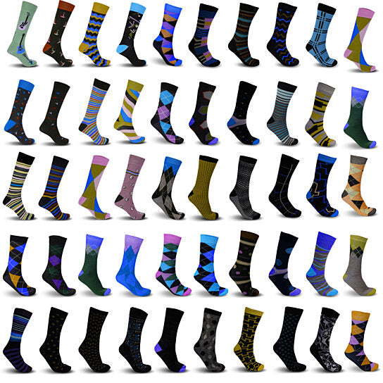 30-Pair Mystery Deal: John Weitz Men s Patterned Dress Sock Image 2