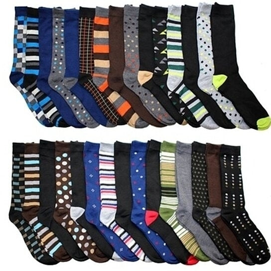 John Weitz Mens Funky Dress Socks Multi-Pack Cotton Stretch Fits Sizes 6-12.5 Image 4