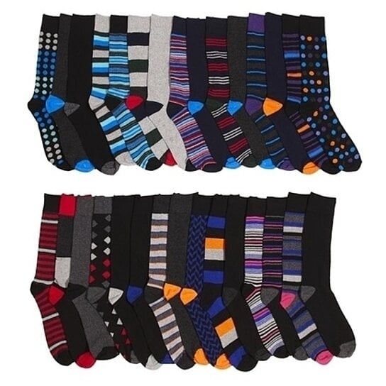 John Weitz Mens Funky Dress Socks Multi-Pack Cotton Stretch Fits Sizes 6-12.5 Image 7