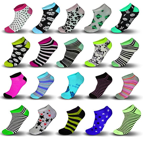 30-Pair Mystery Deal: Women s Printed Ankle Socks Set of 30 Assorted Pairs Image 1