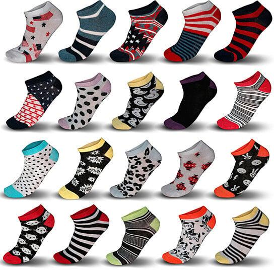 30-Pair Mystery Deal: Women s Printed Ankle Socks Set of 30 Assorted Pairs Image 4