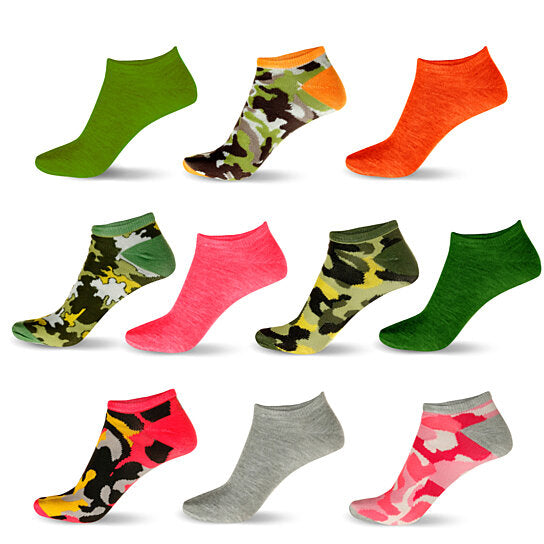 20-Pair Womens Colorful No Show Low Cut Ankle Socks Breathable Cotton Blend Image 4