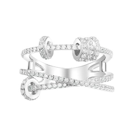 Creative alloy with Artificial zircon simple beautiful ring Image 3