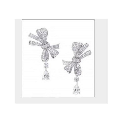 S  pure Fashion style bow earrings luxurious full   earrings Image 2