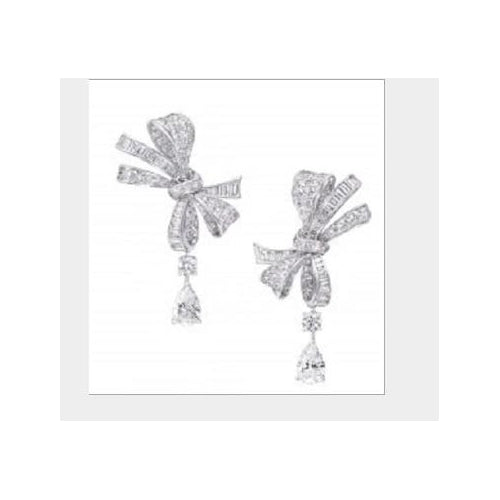 S pure Fashion style bow earrings luxurious full earrings Image 2