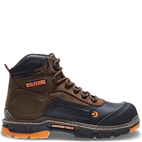 WOLVERINE Mens Overpass 6" CarbonMAX Composite Toe Work Boot Brown - W10717 Summer Brown Image 1