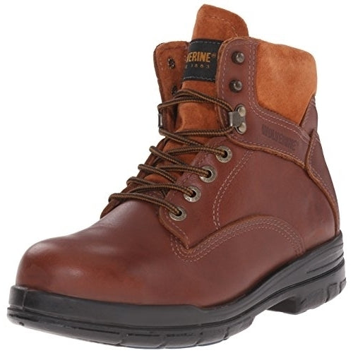 WOLVERINE Mens 6" DuraShocks Steel Toe Direct-Attach Work Boot Brown - W03120 BROWN Image 4