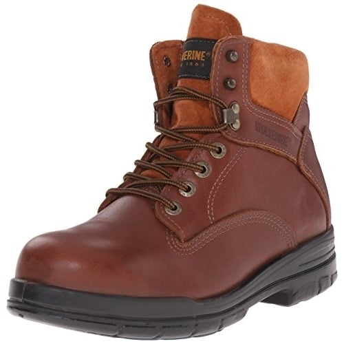 WOLVERINE Mens 6" DuraShocks Steel Toe Direct-Attach Work Boot Brown - W03120  BROWN Image 1