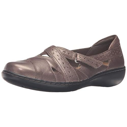 Clarks Womens Ashland Spin Q Slip-On Loafer  PEWTER Image 1