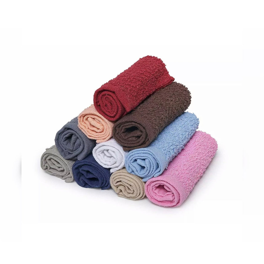 12-Pack: 100% Cotton Absorbent Kitchen Washcloth Towel Set 11"x11" Face Cloths Image 1