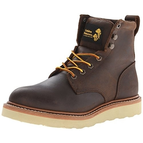 Golden Retriever Mens 2952 Safety Toe Wedge Boot BROWN Image 1