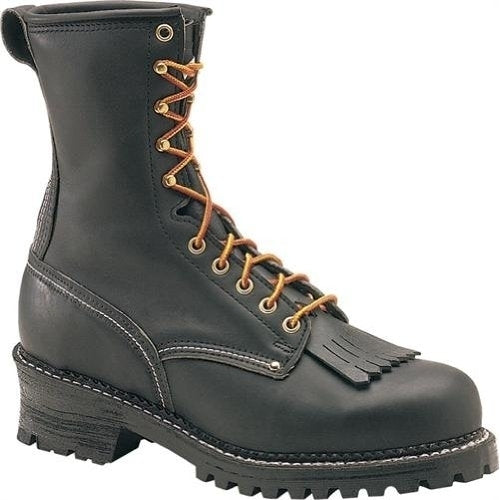 CAROLINA Mens 9" Maple Steel Toe Logger Work Boots Black - 1922  BLACK Image 1