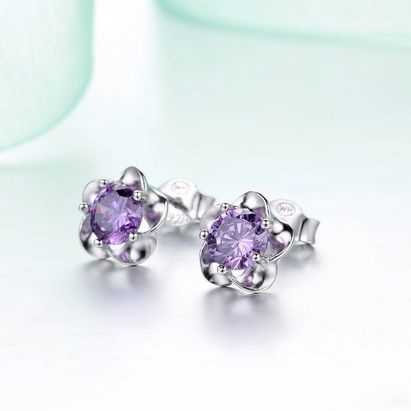 Female Plum Blossom Ear Jewelry Temperament Earrings Image 4