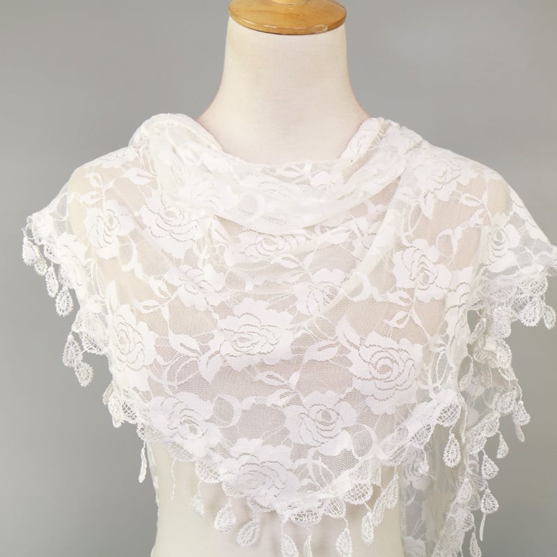 Lace Triangle Scarf Hollow Scarf Women Image 1