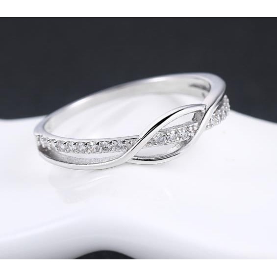 Fashion style Plated Platinum Artificial zircon ring Image 2