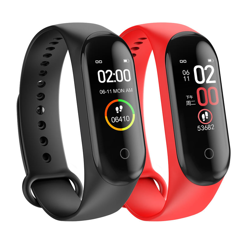 2020 Sport Running Pedometer Smart Wristband Heart Rate Waterproof Touch Screen Bluetooth Fitness Tracker Pedometer Image 1