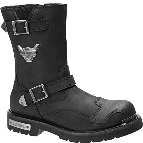 Harley-Davidson Mens Stroman Motorcycle Boot BLACK Image 1