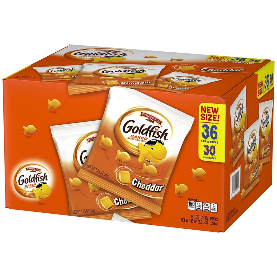 Pepperidge Farm Goldfish Cheddar Crackers 1.25 Ounce (36 Count) Image 1