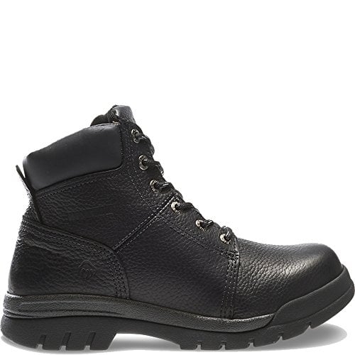 WOLVERINE Mens 6" Marquette Steel Toe Work Boot Black - W04714 BLACK LEATHER Image 4