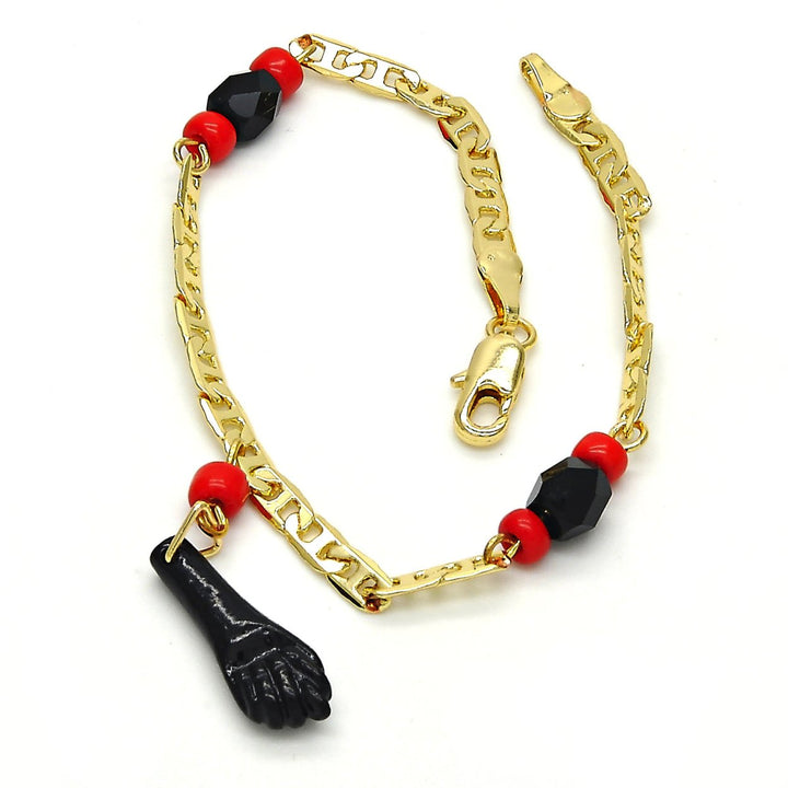 18k Gold Filled Azabache Bracelet Image 1