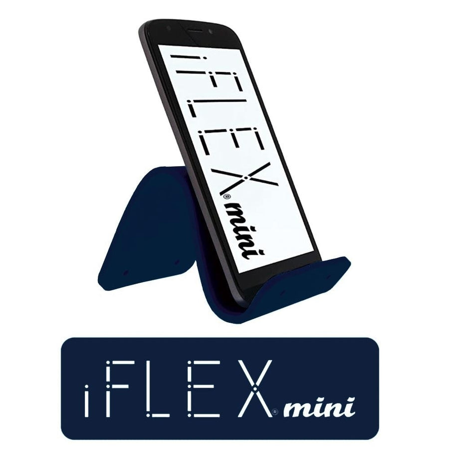 iFLEX Mini Silicone Cell Phone Holder Dark Blue Universal Non-Slip Image 1
