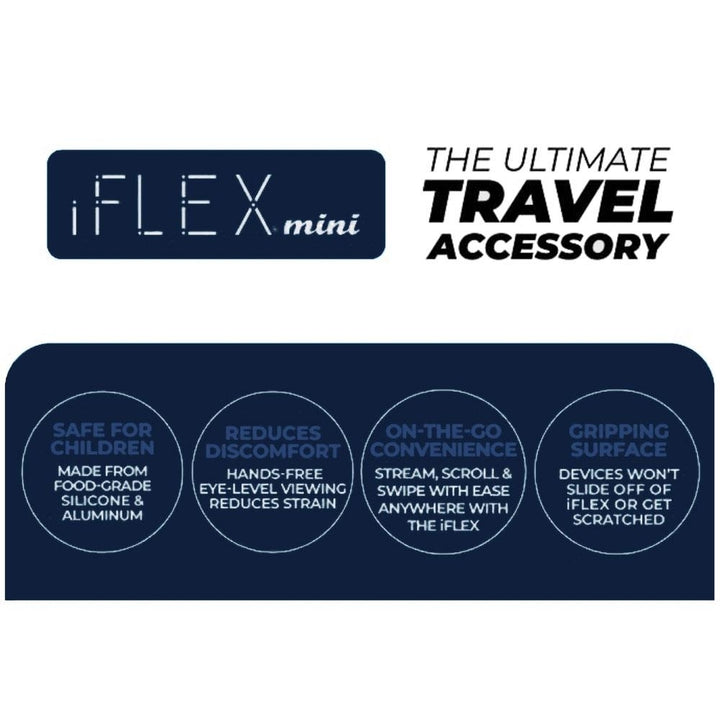 iFLEX Mini Silicone Cell Phone Holder Dark Blue Universal Non-Slip Image 4