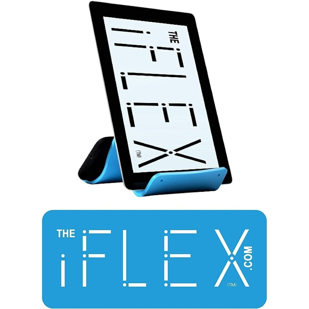 iFLEX Tablet Cell Phone Adjustable Stand Sky Blue Non-Slip Waterproof Universal Hands-Free Image 1