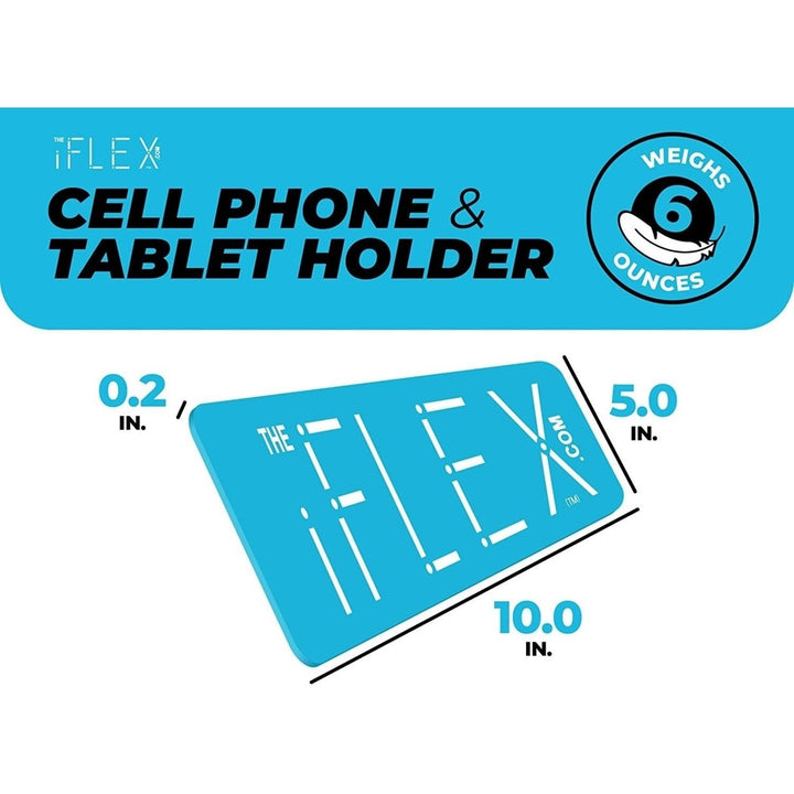 iFLEX Tablet Cell Phone Adjustable Stand Sky Blue Non-Slip Waterproof Universal Hands-Free Image 4