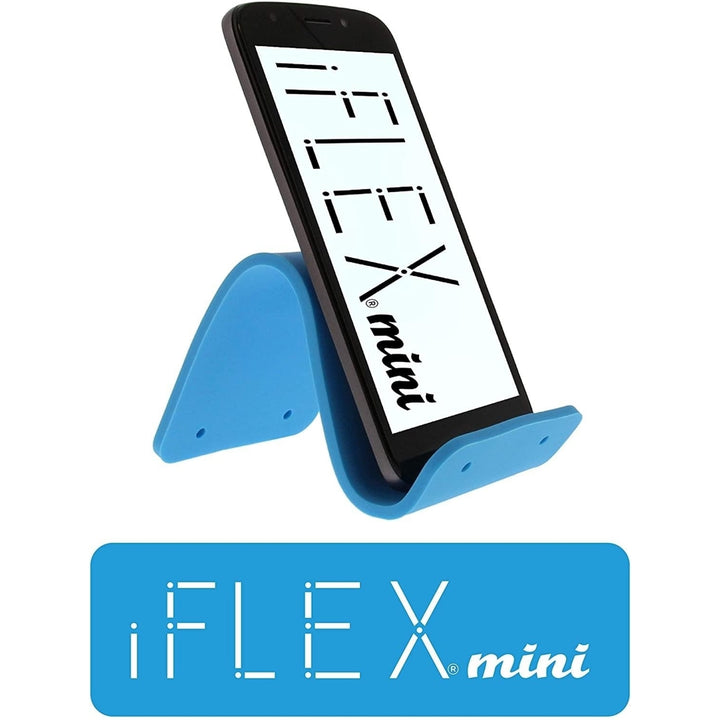 iFLEX Mini Flexible Silicone Cell Phone Holder Sky Blue Universal Mount Non-Slip Waterproof Hands-Free Image 1