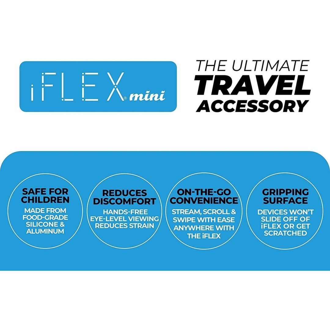 iFLEX Mini Flexible Silicone Cell Phone Holder Sky Blue Universal Mount Non-Slip Waterproof Hands-Free Image 4