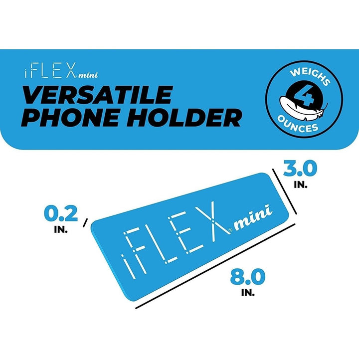 iFLEX Mini Flexible Silicone Cell Phone Holder Sky Blue Universal Mount Non-Slip Waterproof Hands-Free Image 4