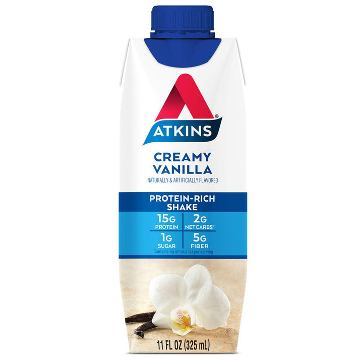 Atkins Gluten Free Protein-Rich Shake Creamy Vanilla 11 Fluid Ounce (15 Pack) Image 2