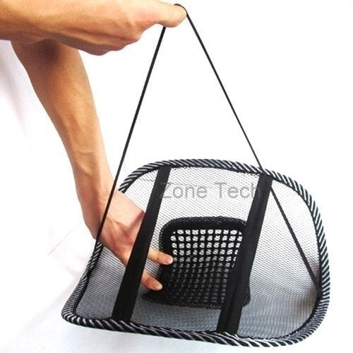 Zone Tech 10x Black Mesh Back Spine Chair Seat Car Home Office Therapy Massage Lumbar Support Image 4