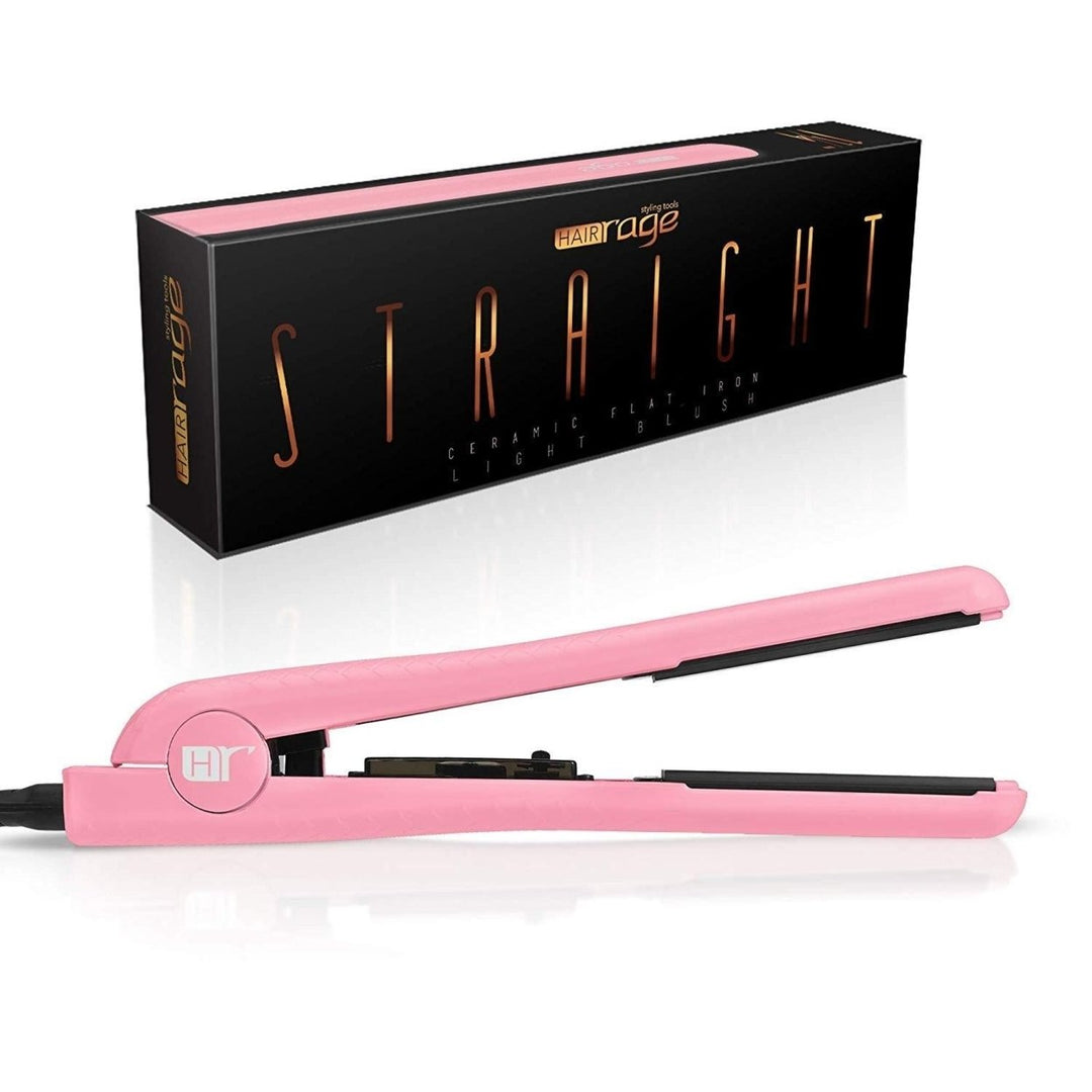 Hair Rage 1.25" Ceramic Flat Iron with Tourmaline Plates Multiple Colors Image 1