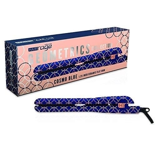 Hair Rage 1.25" Ceramic Flat Iron with Tourmaline Plates Multiple Colors Image 7